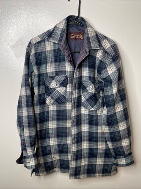 Men's Blue Plaid Quilted-Lined Jacket